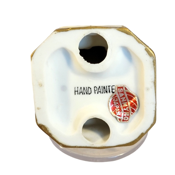 Sanmyro Japan Ceramic Monk With Doves Hand Painted Religious Figurine Figure - Picture 7 of 8